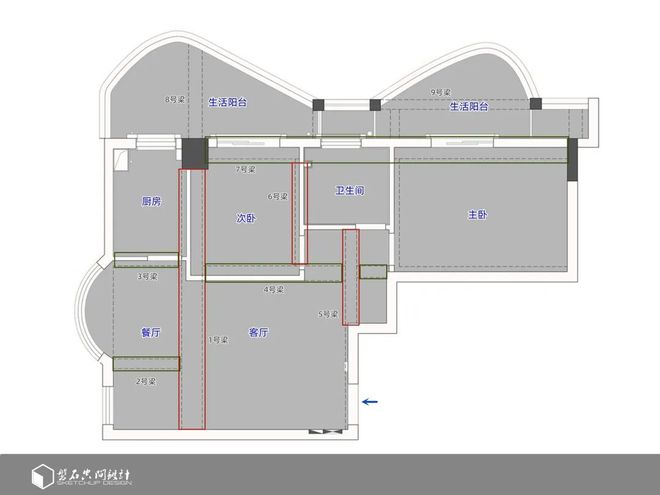 我的天哪！70㎡海景老房居然能这么改：次卧改成厨房从无到有的玄关甚至连狗狗都有独立卫生间……米乐M6 M6米乐(图7)